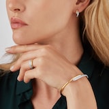Mappin & Webb Libretto 18ct Yellow Gold 0.52cttw Diamond Pave Hoop Earrings
