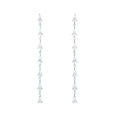 Goldsmiths 18ct White Gold 2.24cttw Mixed Cut Diamond Drop Earrings