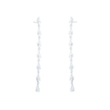 Goldsmiths 18ct White Gold 2.24cttw Mixed Cut Diamond Drop Earrings