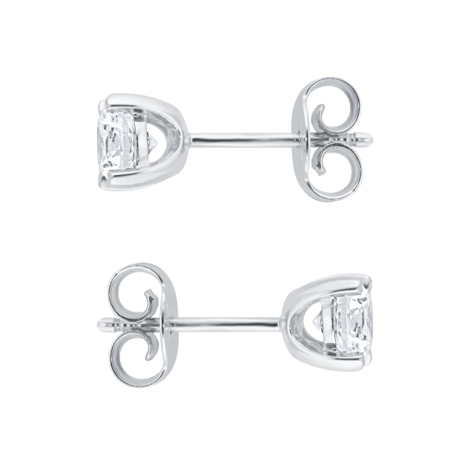 Mappin & Webb 18ct White Gold 1.00cttw Diamond Solitaire Stud Earrings Mappin & Webb 18ct White Gold 1.00cttw Diamond Solitaire Stud Earrings