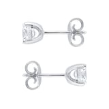 Mappin & Webb 18ct White Gold 1.00cttw Diamond Solitaire Stud Earrings