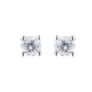 Goldsmiths 18ct White Gold 0.60ct Diamond Solitaire Stud Earrings
