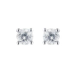 12153545 - 18ct White Gold 0.60ct Diamond Solitaire Stud Earrings