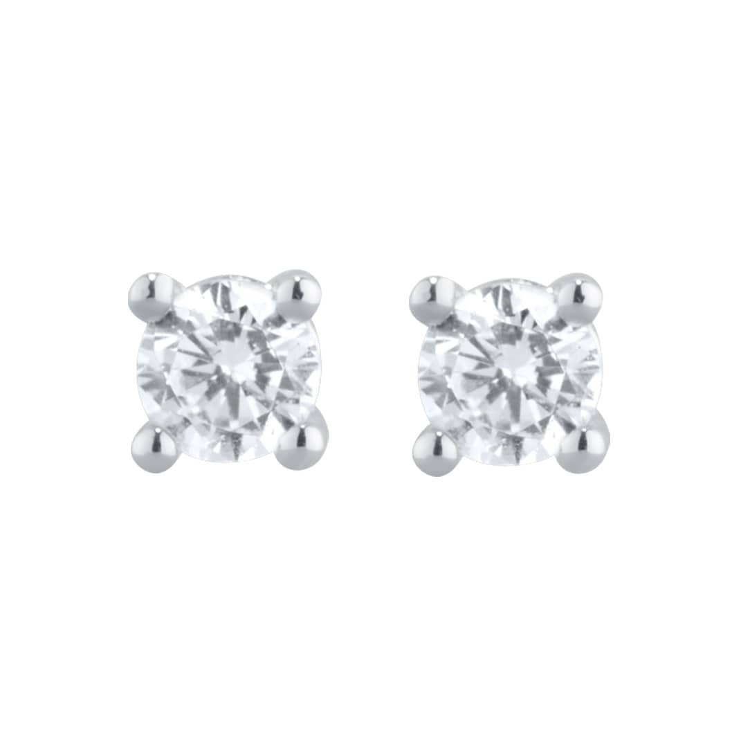 Goldsmiths 9ct White Gold 0.15cttw Diamond Stud Earrings