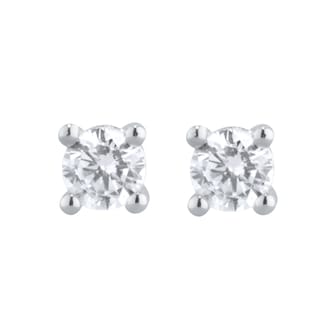 Goldsmiths 9ct White Gold 0.15cttw Diamond Stud Earrings