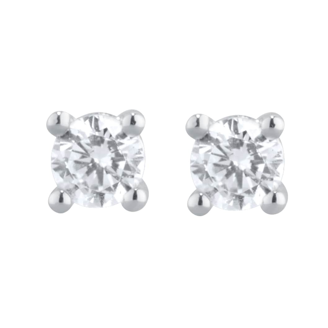 Goldsmiths 9ct White Gold 0.50cttw Diamond Stud Earrings