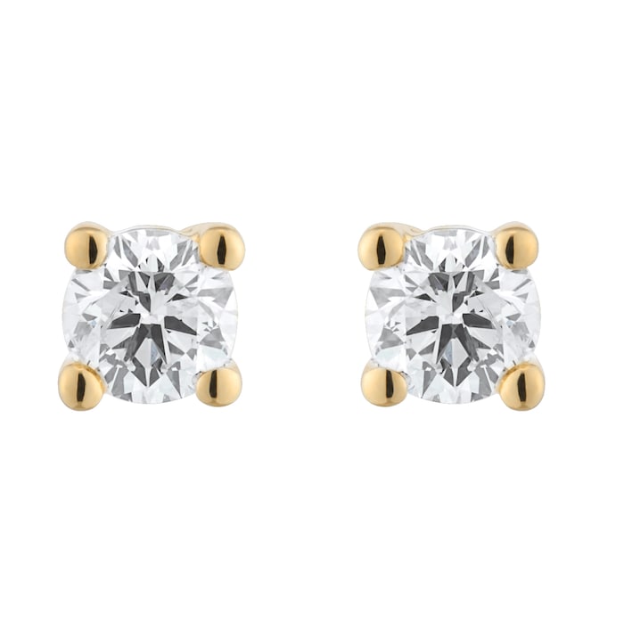 Goldsmiths 9ct Yellow Gold 0.25cttw Diamond Stud Earrings