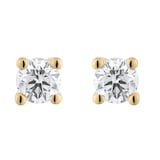 Goldsmiths 9ct Yellow Gold 0.25cttw Diamond Stud Earrings