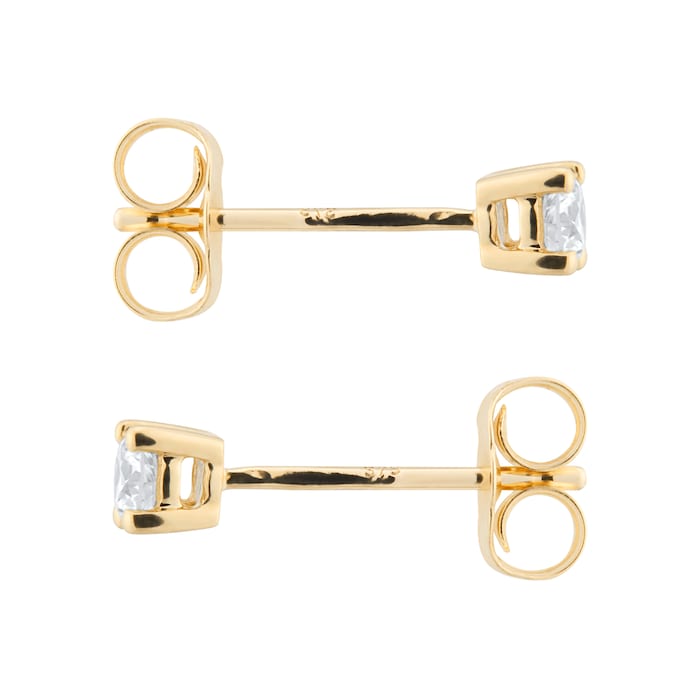 Goldsmiths 9ct Yellow Gold 0.25cttw Diamond Stud Earrings