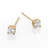 Goldsmiths 9ct Yellow Gold 0.25cttw Diamond Stud Earrings