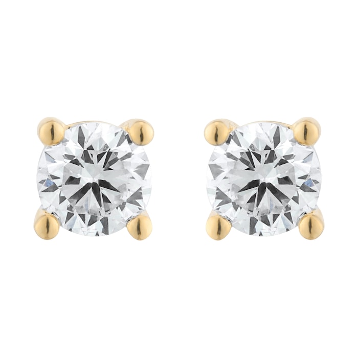 Goldsmiths 9ct Yellow Gold 0.50cttw Diamond Stud Earrings