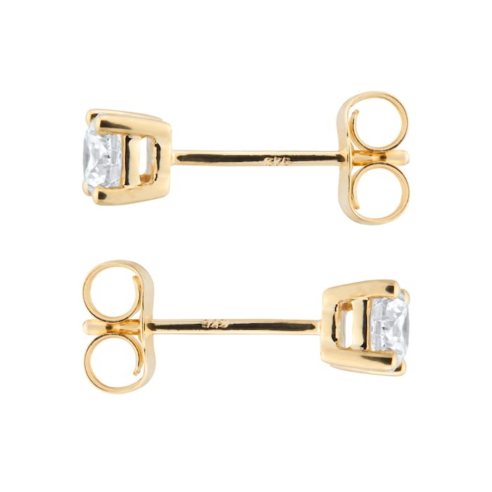 Goldsmiths 9ct Yellow Gold 0.50cttw Diamond Stud Earrings