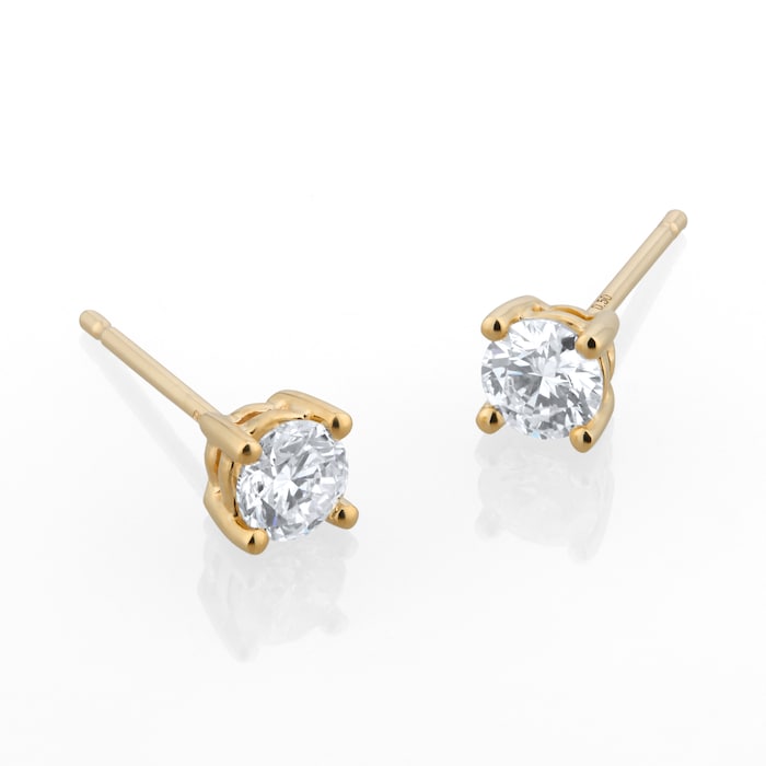 Goldsmiths 9ct Yellow Gold 0.50cttw Diamond Stud Earrings