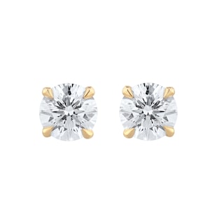 Goldsmiths Exclusive 18ct Yellow Gold 0.40cttw Brilliant Cut Solitaire Goldsmiths Signature Diamond Stud Earrings