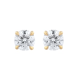 12153568 - Exclusive 18ct Yellow Gold 0.40cttw Brilliant Cut Solitaire Goldsmiths Signature Diamond Stud Earrings