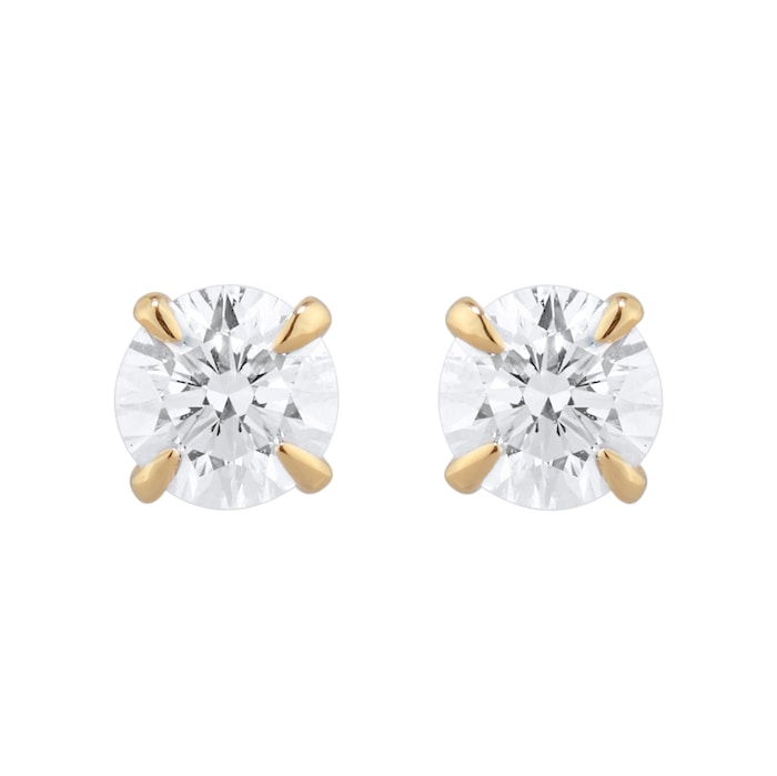 Best Luxury 
Exclusive 18ct Yellow Gold 0.50cttw Brilliant Cut Solitaire Diamond Stud Earrings