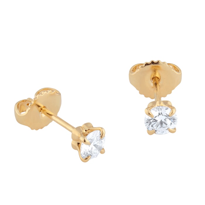 Best Luxury 
Exclusive 18ct Yellow Gold 0.50cttw Brilliant Cut Solitaire Diamond Stud Earrings