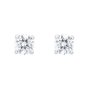 Goldsmiths Exclusive 18ct White Gold 0.70cttw Brilliant Cut Solitaire Goldsmiths Signature Diamond Stud Earrings