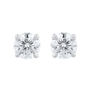 Goldsmiths Exclusive 18ct White Gold 1.00cttw Brilliant Cut Solitaire Goldsmiths Signature Diamond Stud Earrings