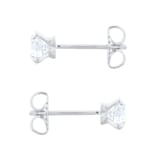 Best Luxury 
Exclusive 18ct White Gold 1.00cttw Brilliant Cut Solitaire Diamond Stud Earrings
