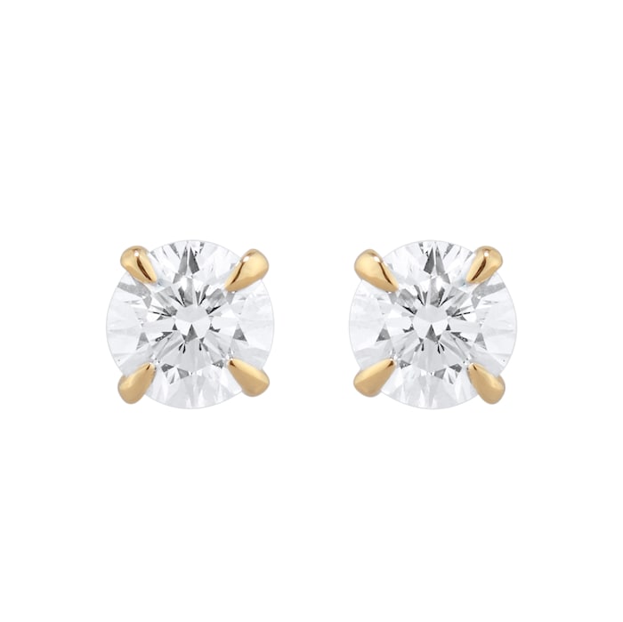 Best Luxury 
Exclusive 18ct Yellow Gold 0.70cttw Brilliant Cut Solitaire Diamond Stud Earrings