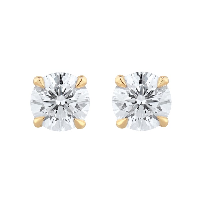 Best Luxury 
Exclusive 18ct Yellow Gold 1.00cttw Brilliant Cut Solitaire Diamond Stud Earrings