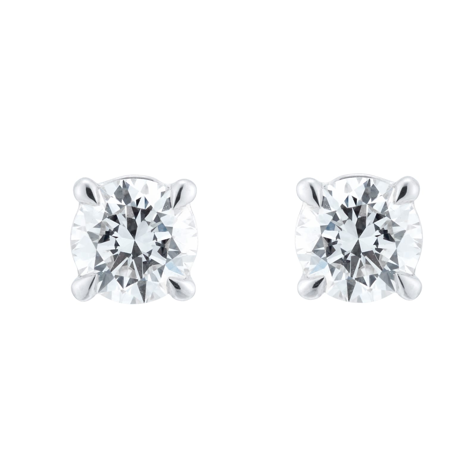Goldsmiths 18ct White Gold 1.00cttw Diamond Stud Earrings