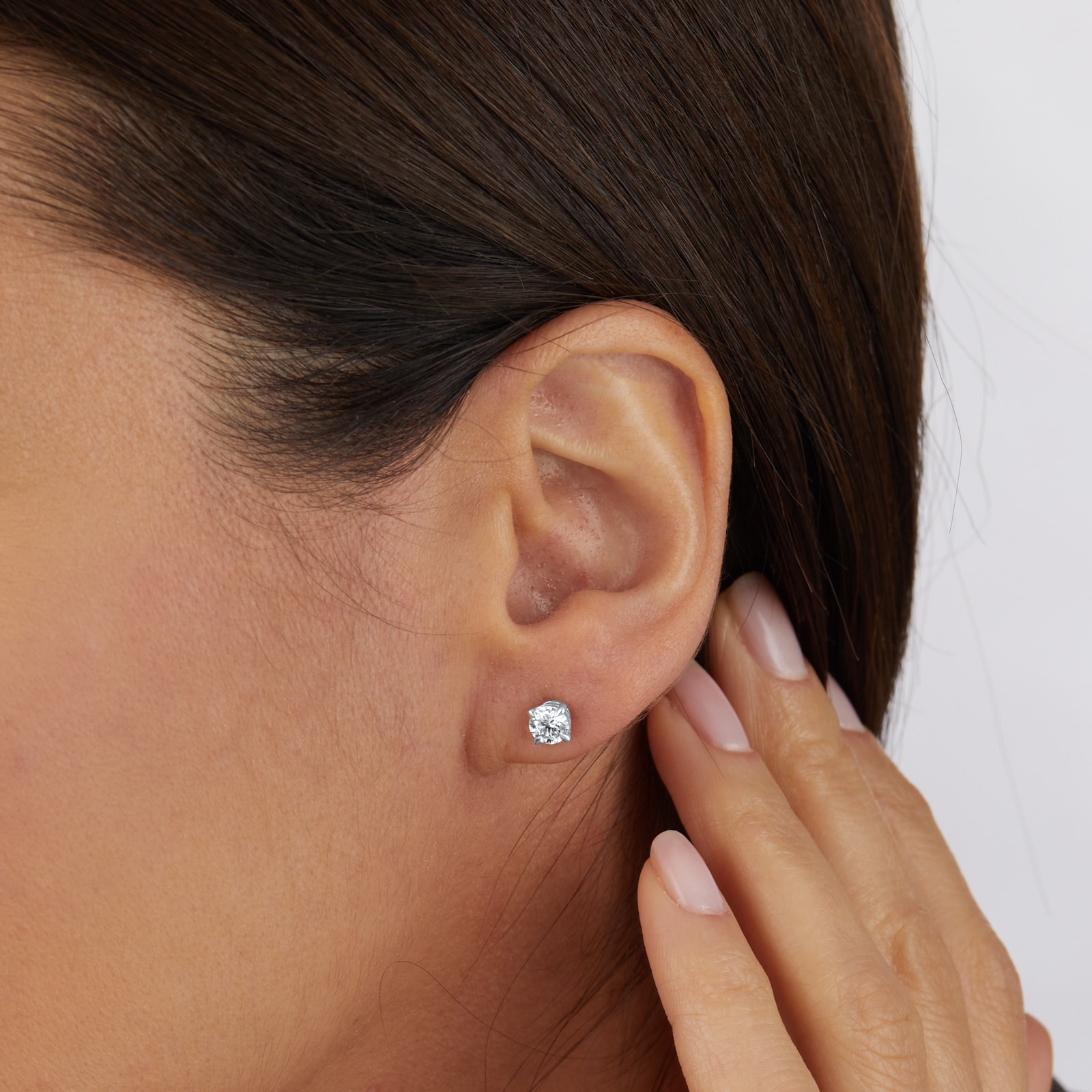 Goldsmiths 18ct White Gold 1.00cttw Diamond Stud Earrings
