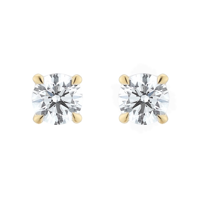Goldsmiths 18ct Yellow Gold 1.00cttw Diamond Stud Earrings