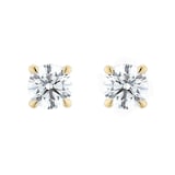 Goldsmiths 18ct Yellow Gold 1.00cttw Diamond Stud Earrings