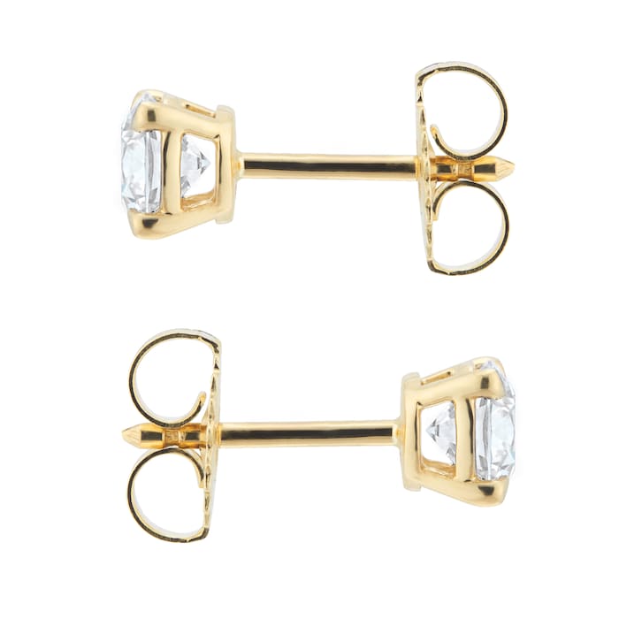Goldsmiths 18ct Yellow Gold 1.00cttw Diamond Stud Earrings