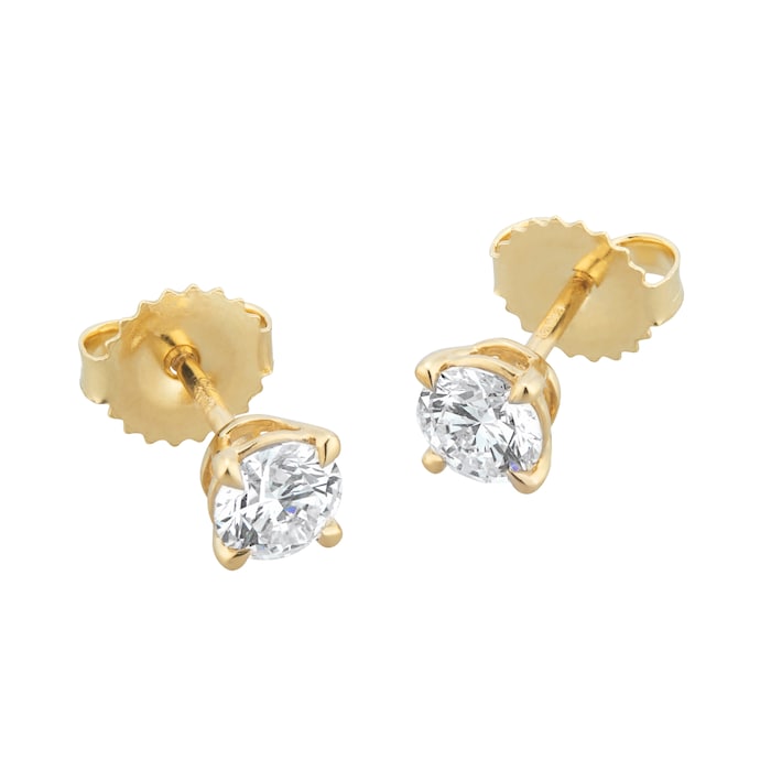 Goldsmiths 18ct Yellow Gold 1.00cttw Diamond Stud Earrings