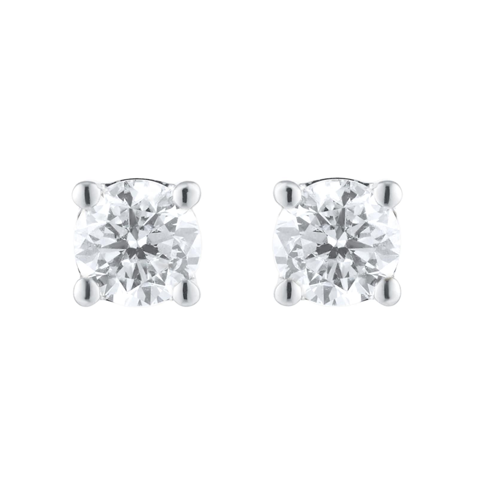 Goldsmiths 18ct White Gold 0.50cttw Solitaire Diamond Stud Earrings