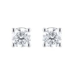 12153590 - 18ct White Gold 0.50cttw Solitaire Diamond Stud Earrings