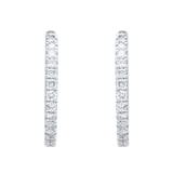 Goldsmiths 9ct White Gold 0.50cttw Diamond Hoop Earrings