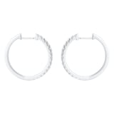 Goldsmiths 9ct White Gold 0.50cttw Diamond Hoop Earrings