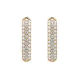 Mappin & Webb 18ct Yellow Gold 0.71cttw Diamond Pave Hoop Earrings