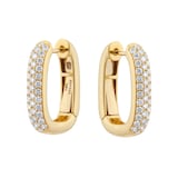 Mappin & Webb 18ct Yellow Gold 0.71cttw Diamond Pave Hoop Earrings