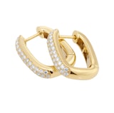 Mappin & Webb 18ct Yellow Gold 0.71cttw Diamond Pave Hoop Earrings