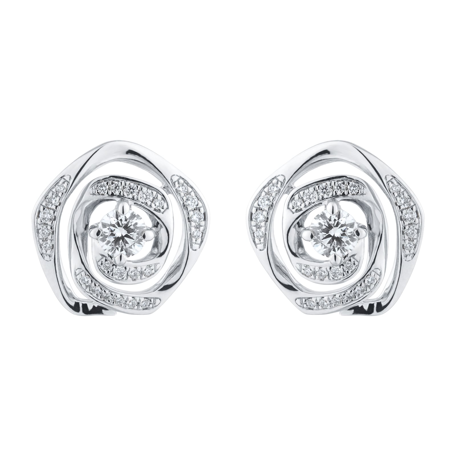 Mappin & Webb Limited Edition 18ct White Gold 0.51cttw Diamond Stud Earrings