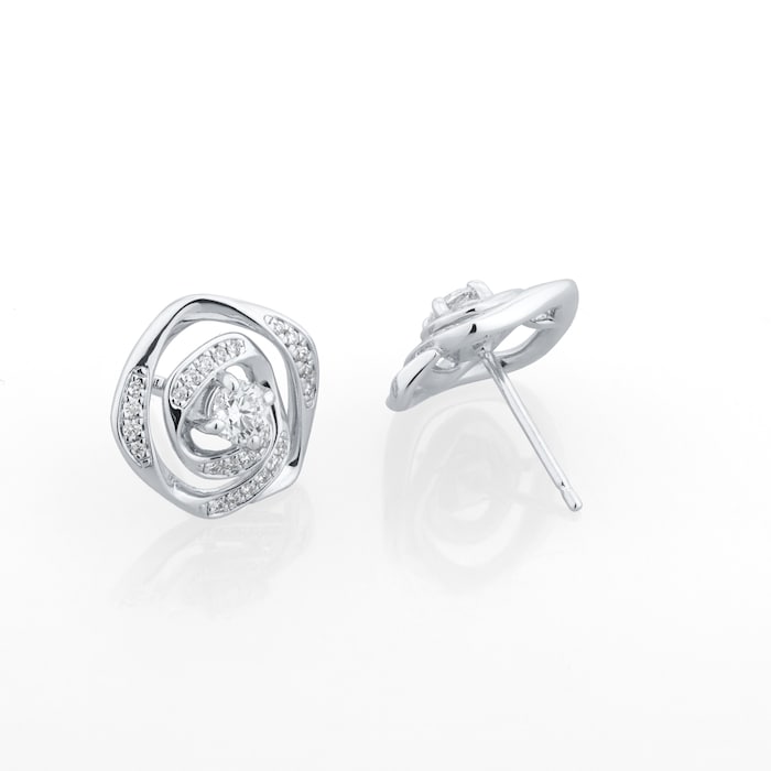 Mappin & Webb Limited Edition 18ct White Gold 0.51cttw Diamond Stud Earrings