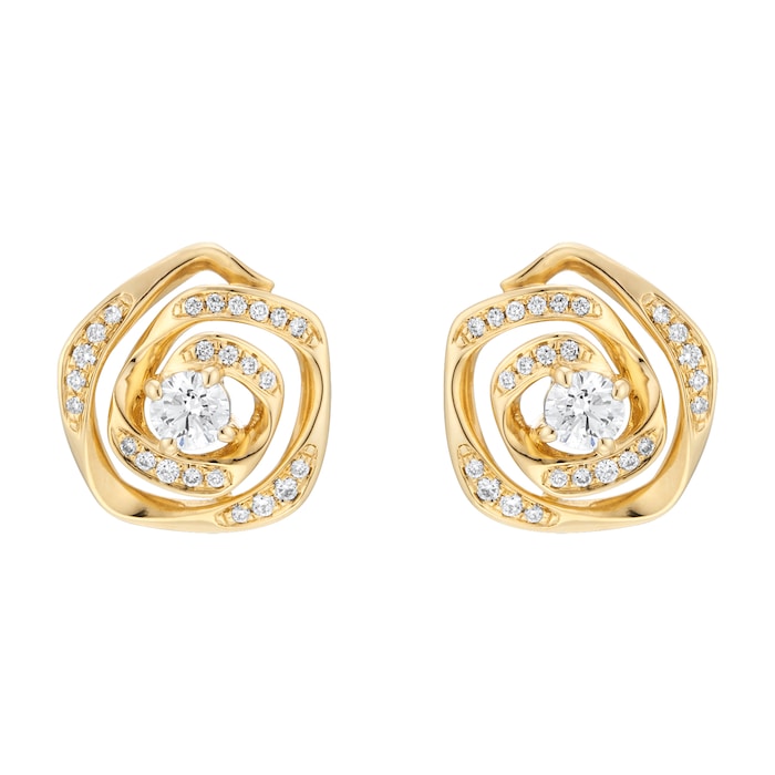 Mappin & Webb Limited Edition 18ct Yellow Gold 0.51cttw Diamond Stud Earrings