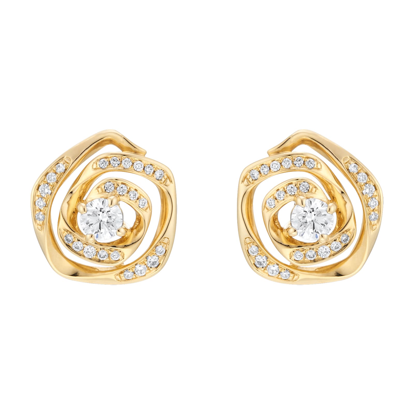 Mappin & Webb Limited Edition 18ct Yellow Gold 0.51cttw Diamond Stud Earrings