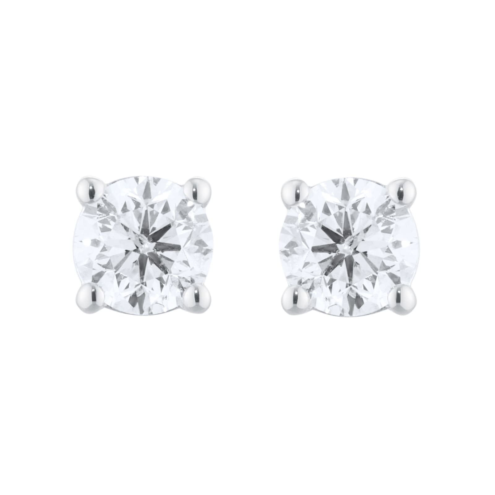 18ct White Gold 1.00cttw Diamond Stud Earrings