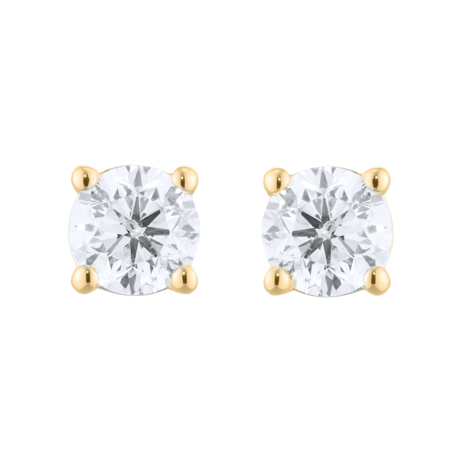 Mappin & Webb 18ct Yellow Gold 1.00cttw Diamond Stud Earrings