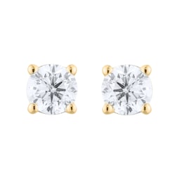 12153612 - 18ct Yellow Gold 1.00cttw Diamond Stud Earrings