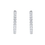 Mappin & Webb 18ct White Gold 1.00cttw Diamond 20mm Hoop Earrings