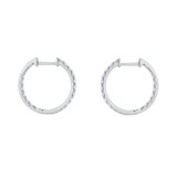 Mappin & Webb 18ct White Gold 1.00cttw Diamond 20mm Hoop Earrings