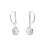 Mappin & Webb 18ct White Gold 0.77cttw Diamond Oval Cut Illusion Drop Earrings