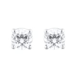 Best Luxury 
18ct White Gold 0.60cttw Brilliant Cut Diamond Solitaire Stud Earrings